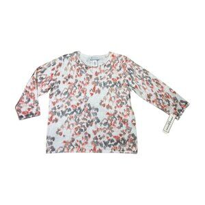 Alfred Dunner Petite Soft Shimmer Animal Print Sweater NWT XL